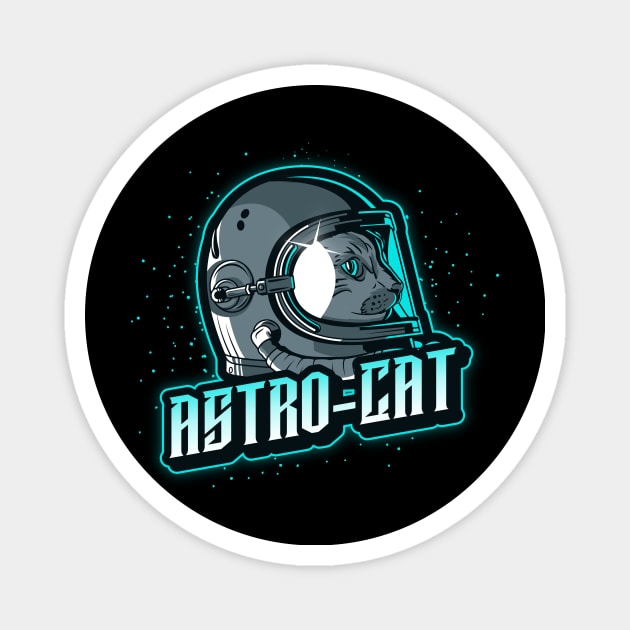 Astro-Cat Magnet by Purrestrialco